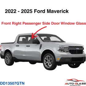 Dd13507gtn Agw Fit 2022-2025 Ford Maverick Passenger Right Side Front Door Window Glass
