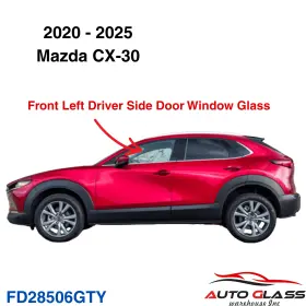 Fd28506gty Agw Fits 2020-2025 Mazda Cx-30 Driver Left Side Front Door Window Glass Fd28506gty Agw Fits 2020-2025 Mazda Cx-30 Driver Left Side Front Door Window Glass