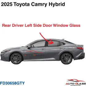 Fd30658gty Agw Fit 2025 Toyota Camry Driver Left Side Rear Door Window Glass Fd30658gty Agw Fit 2025 Toyota Camry Driver Left Side Rear Door Window Glass