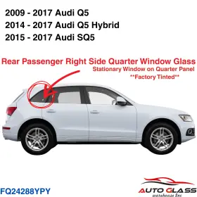 Fq24288ypy Agw Fits 2009-2017 Audi Q5 Sq5 Passenger Rear Right Side Quarter Glass Window Tinted Fq24288ypy Agw Fits 2009-2017 Audi Q5 Sq5 Passenger Rear Right Side Quarter Glass Window Tinted