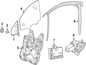 11a-845-022-a Audi Genuine Movable Glass 11a-845-022-a Audi Genuine Movable Glass