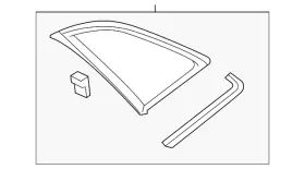 4ke-845-297-at-nvb Audi Genuine Quarter Glass 4ke-845-297-at-nvb Audi Genuine Quarter Glass
