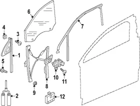 4m0-845-113-f Audi Genuine Vent Glass 4m0-845-113-f Audi Genuine Vent Glass