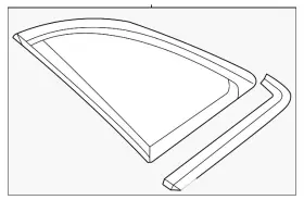 83a-845-297-j-nvb Audi Genuine Quarter Glass 83a-845-297-j-nvb Audi Genuine Quarter Glass