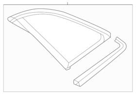 Audi 89a-845-297-a-nvb Genuine Quarter Glass