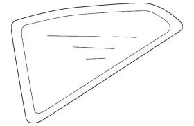 8s8-845-299-c-nvb Audi Genuine Quarter Glass