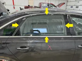 Fd25020gt Audi 11-18 A8 Passenger Right Rear Side Door Laminated Window Glass Only