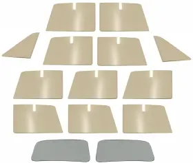 2ea-w4274s Auto City Classic 1951 Ford 2 Door Wagon 12pc Glass Set Windshield Sides And Rear