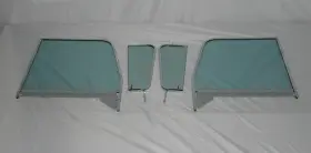 V2320tagtc-l Auto City Classic V2320tagtc-l/r 1960-1963 Chevy Pickup Truck Vent Door Glass Chrome Frames Green Windows 4pc Set