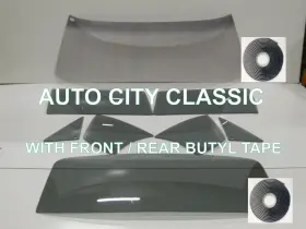 W649yyn Auto City Classic 1964 Buick Olds Pontiac 2dr Hardtop Glass Windshield Sides Back Grey Butyl