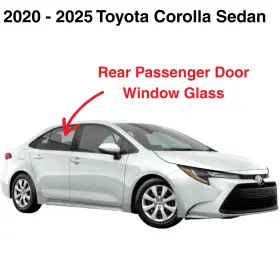 Fd28171gty Benson Fits 20-25 Toyota Corolla 4-dr Sedan Passenger Right Side Rear Door Window Glass