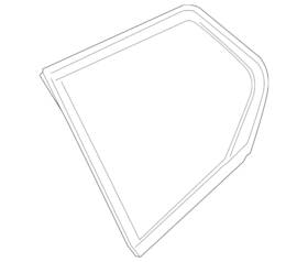 Bmw 51-37-7-205-663 Genuine Quarter Glass