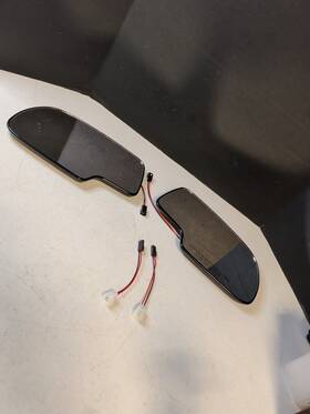 Cenfeild Sm0008 Left And Right Side Heated Mirror Glass With Turn Both Black