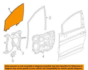 68231940ab Chrysler Oem 17-23 Pacifica Front Door Glass Hardware-door 68231940ab Chrysler Oem 17-23 Pacifica Front Door Glass Hardware-door