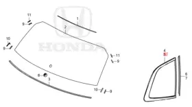 Fq29331ypy Factory/oem For Honda Cr-v 23-24 Driver Left Side Quarter Window Glass Fq29331ypy Factory/oem For Honda Cr-v 23-24 Driver Left Side Quarter Window Glass