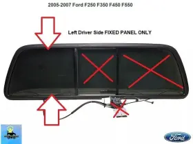 6c3z-28422b30-aa Ford 6c3z28422b30aa 05 06 07 F250 F350 F450 Power Back Glass Fixed Left Panel Only 6c3z-28422b30-aa Ford 6c3z28422b30aa 05 06 07 F250 F350 F450 Power Back Glass Fixed Left Panel Only