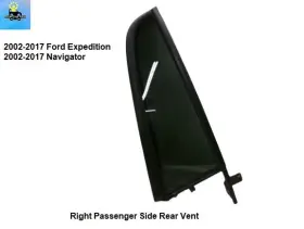 7l1z7826870b Ford 02 To 17 Expedition Right Rear Door Vent Glass Window 7l1z7826870b Ford 02 To 17 Expedition Right Rear Door Vent Glass Window