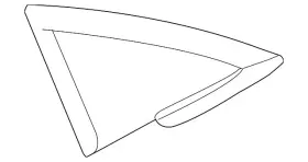 Be8z-5429710-d Ford Genuine Vent Glass Be8z-5429710-d Ford Genuine Vent Glass