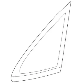 Be8z-5829711-c Ford Genuine Quarter Glass Be8z-5829711-c Ford Genuine Quarter Glass