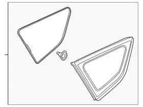 Cj5z-7829710-d Ford Genuine Quarter Glass Cj5z-7829710-d Ford Genuine Quarter Glass