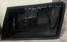 F77b7829700 Ford 91-97 Explorer Passenger Right Rear Quarter Glass Back Side Window