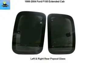 F85z1829710ba Ford 99 00 01 02 03 04 F150 Rear Right Left Ext Cab Pop Out Window Glass With Latch F85z1829710ba Ford 99 00 01 02 03 04 F150 Rear Right Left Ext Cab Pop Out Window Glass With Latch