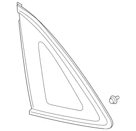 Lj6z-7829710-h Ford Genuine Quarter Glass