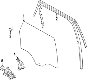M1pz-7825713-a Ford Genuine Door Glass M1pz-7825713-a Ford Genuine Door Glass
