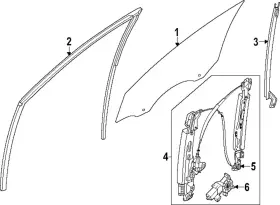 N1wz-e21411-e Ford Genuine Door Glass N1wz-e21411-e Ford Genuine Door Glass