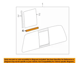 7c3z2542052a Ford Oem 11-16 F-250 Super Duty Back Glass Glass-lower Wstrip