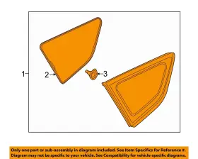 Cj5z7829711d Ford Oem 13-16 Escape Quarter Panel Glass-qtr Glass