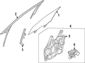 R2tz-5821411-a Ford Genuine Door Glass R2tz-5821411-a Ford Genuine Door Glass