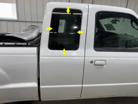 F87z1329700aa Ford Trucks 98-11 Ranger Passenger Right Rear Door Glass Window Only