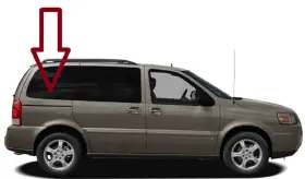 Dq10718 Fyg Fits Chevrolet Uplander 2005-2009 Mini Van Passenger Side Quarter Glass With 1 Hole Dq10718 Fyg Fits Chevrolet Uplander 2005-2009 Mini Van Passenger Side Quarter Glass With 1 Hole