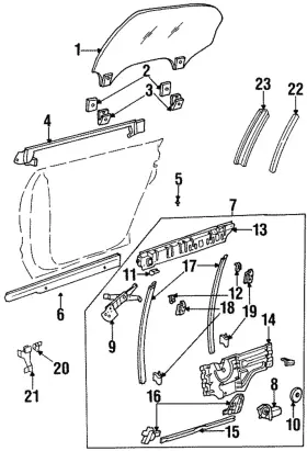 25639758 Gm Genuine Door Glass
