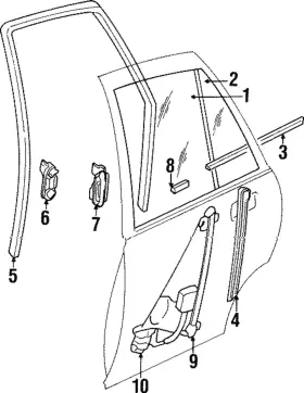 90563885 Gm Genuine Door Glass