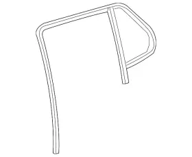 94533828 Gm Genuine Passenger Side Rear Door Window Weatherstrip