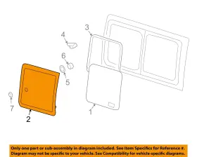25751989 Gm Oem Side Sliding Door Moveable Glass