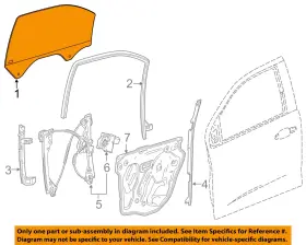 52107814 Gm Oem 15-19 Canyon Colorado Front Door Glass Hardware-door