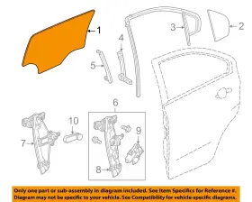 95229724 Gm Oem Chevrolet 12-16 Sonic Glass-rear-door Window Left 95229724 Gm Oem Chevrolet 12-16 Sonic Glass-rear-door Window Left