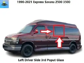 20906504 Gmc 96 To 21 Express Savana 3500 Left 3rd Third Rear Popout Window Glass 20906504 Gmc 96 To 21 Express Savana 3500 Left 3rd Third Rear Popout Window Glass