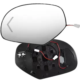 1031-016 Hanadweo Left Driver Side Mirror Glass Replacement For 09-14 Chevy Black