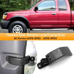 62910-89102-s4 Hewworth 2 Pcs Rear Quarter Glass Window Latch Gray Compatible With Toyota Pickup 1995-00 62910-89102-s4 Hewworth 2 Pcs Rear Quarter Glass Window Latch Gray Compatible With Toyota Pickup 1995-00