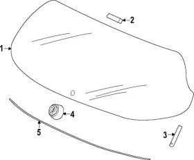 73211-t90-a01 Honda Genuine Liftgate Glass
