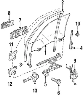 73300-sm4-a00 Honda Genuine Glass 73300-sm4-a00 Honda Genuine Glass