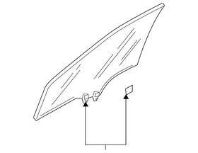 Honda 73300-sna-a02 Genuine Door Glass