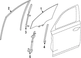 73300-t90-a11 Honda Genuine Door Glass