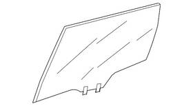 Honda 73400-t0a-a00 Genuine Glass Assembly R Rear Door Green Agc Qty 1