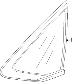 73500-30a-a11 Honda Genuine Quarter Glass