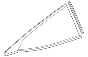73550-tbg-a01 Honda Genuine Quarter Glass